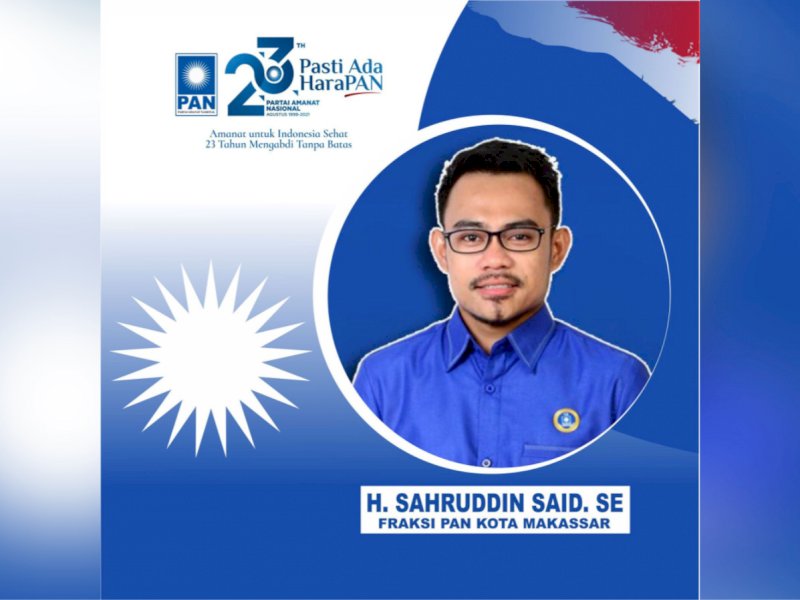 Legislator Fraksi PAN DPRD Makassar Sahruddin Said. 