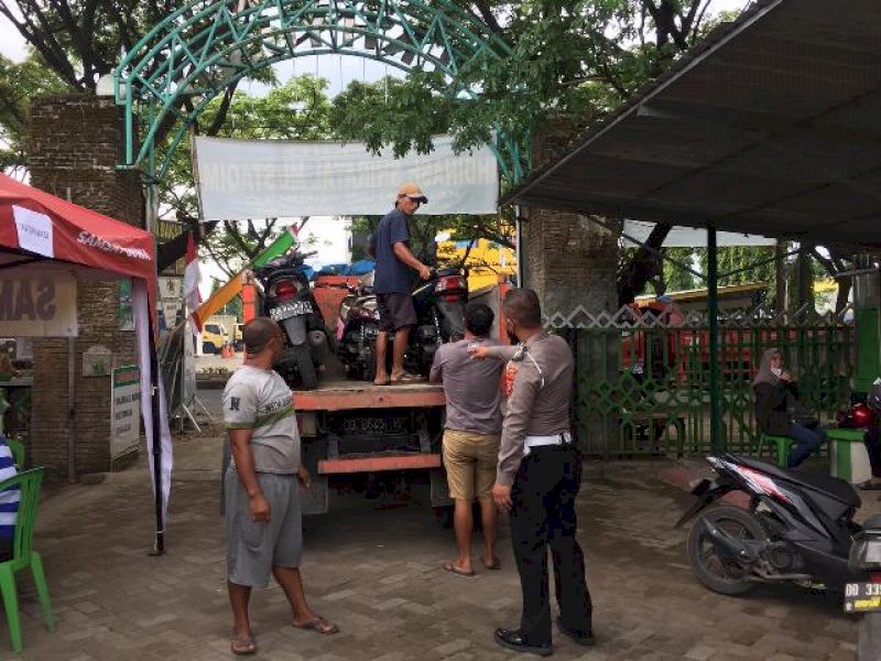 Kendaraan yang terjaring razia Samsat. 