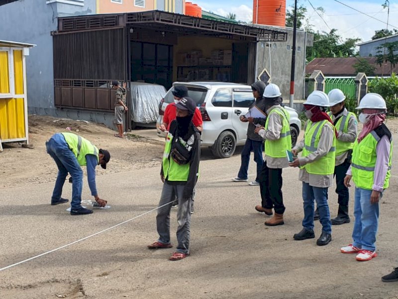 Persiapan pengerjaan jalur alternatif Boro, Jeneponto. 