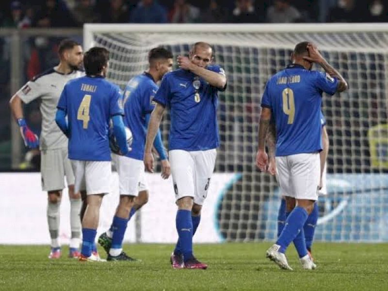 Italia gagal ke Piala Dunia 2022 usai dikandaskan Mekadonia  Utara. (int) 