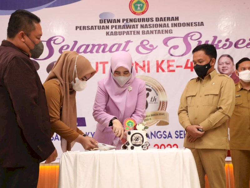 Bupati Bantaeng Ilham Azikin hadiri HUT ke PPNI. (Ist)