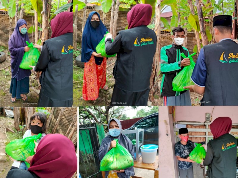 Andalan Sulsel Peduli kembali menyalurlan paket sembako untuk kaum dhuafa.