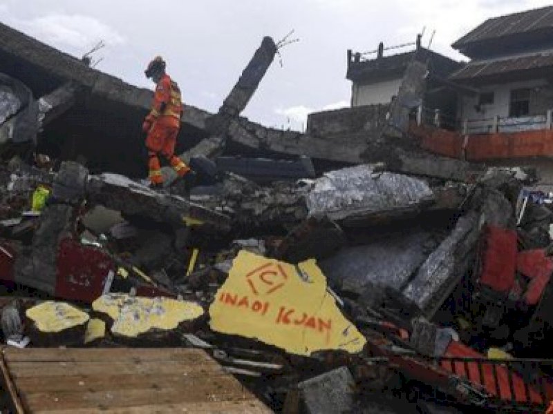 Kondisi pasca gempa di Sulbar. 