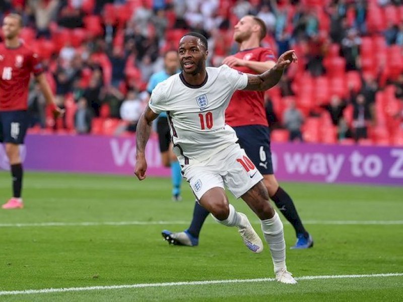 Raheem Sterling salah satu andalan Inggris di Euro 2020. (int) 