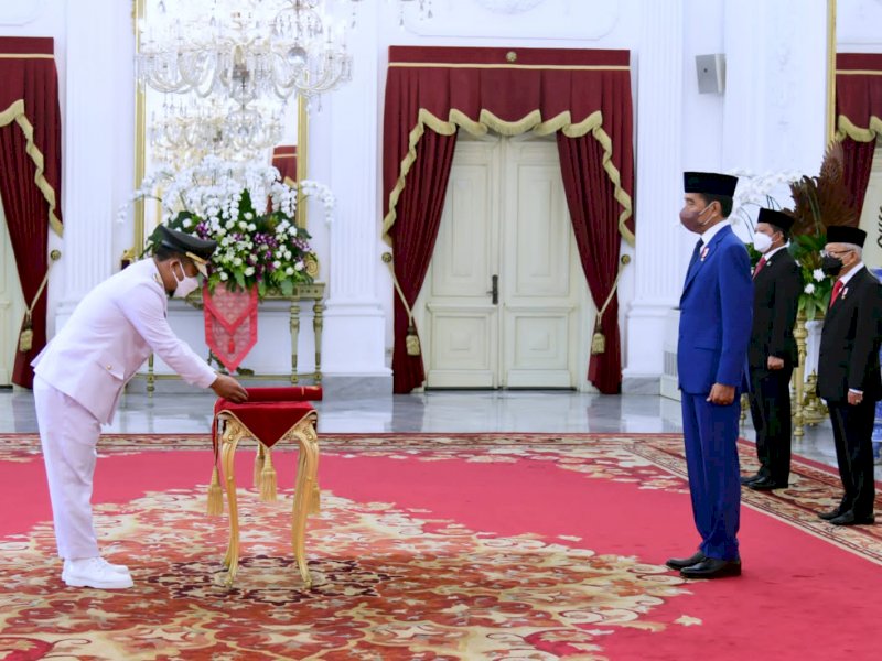 Presiden Jokowi melantik Andi Sudirman Sulaiman jadi Gubernur Sulsel. (Ist)