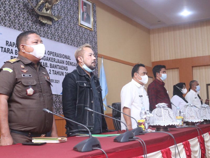 Rapat kerja antara BPJS dan Pemkab Bantaeng. (Foto: Ist)