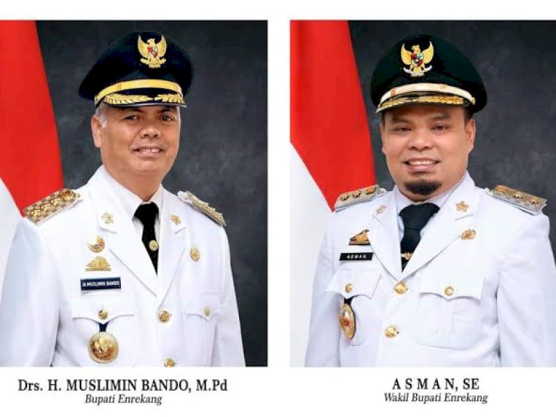 Bupati dan Wakil Bupati Enrekang Muslimin Bando dan Asman. 
