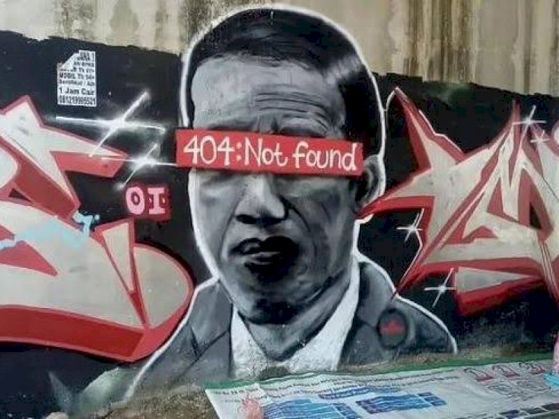 Mural yang ditengarai merupakan kritik dari gerakan jalanan. Diduga makin minimnya oposisi membuat gerakan jalanan ini menjamur
