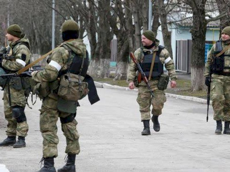 Pasukan Rusia berjaga di wilayah Kyiv. (int)