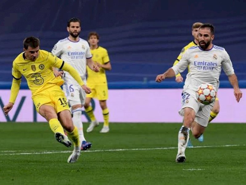 Chelsea tersingkir dari Liga Champions usai kalah agregat dari Real Madrid dini hari tadi. (int) 