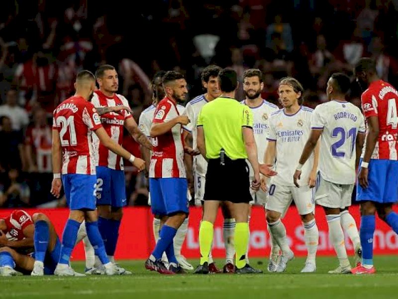Atletico Madrid meredam perlawanan Real Madrid dalam derbi dini hari tadi. (int) 