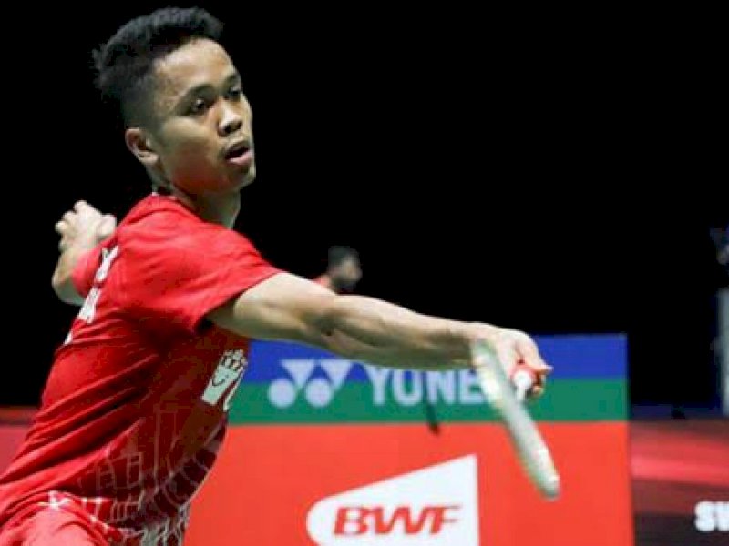 Anthony Ginting akan turun di tunggal pertama malam ini menghadapi regu Thomas Cup Jepang. 