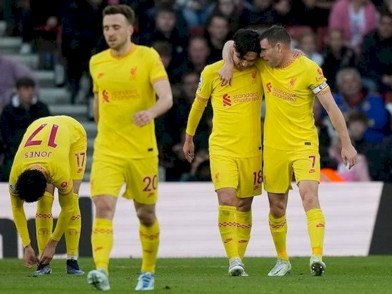 Pemain Liverpool merayakan kemenangan atas Southompton dini hari tadi. (int) 