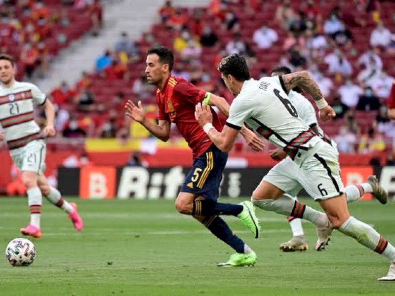 Spanyol bermain imbang 1-1 melawan Portugal dalam laga pertama UEFA Nations League 2022, dini hari tadi