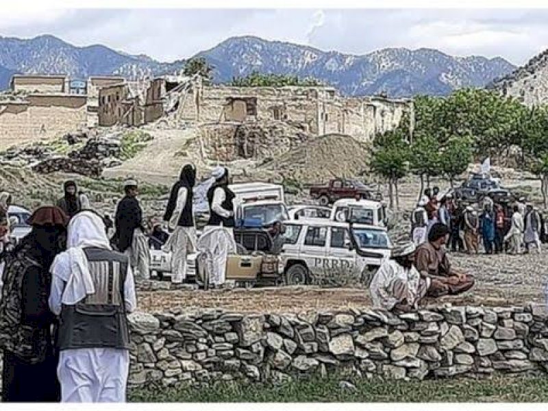 Kondisi Afghanistan usai diguncang gempa dahsyat. 