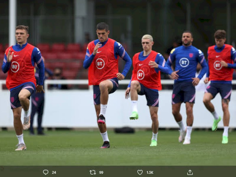 Latihan Timnas Inggris (int)