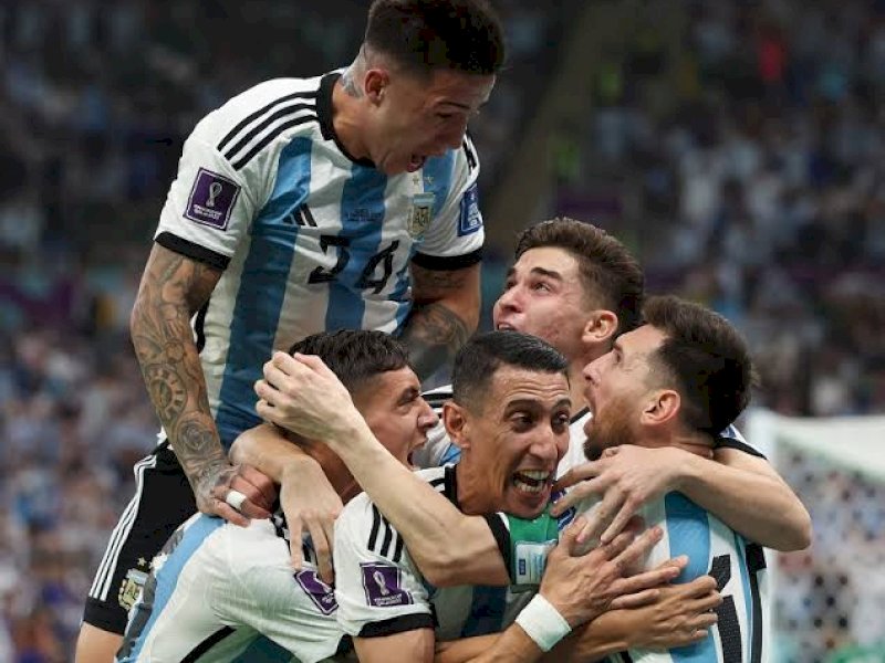 Argentina akan memainkan laga perempat final, Sabtu dini hari. (int)