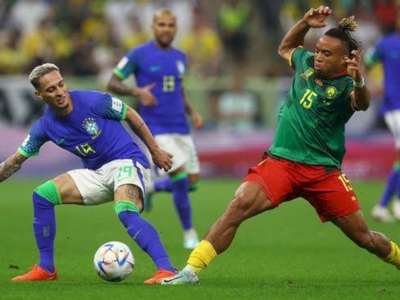 Brasil dikalahkan Kamerun di laga terakhir penyisihan grup. (int)