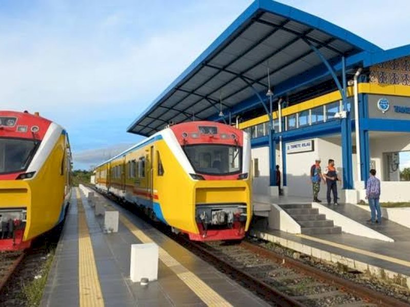 Kereta api Sulsel yang diuji coba sejak Desember 2022.