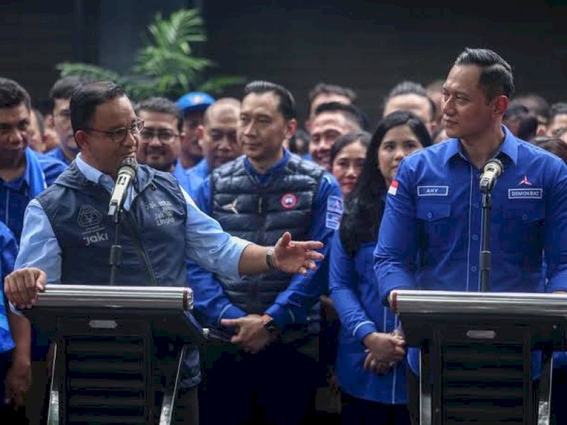 Anies Baswedan bersama AHY. (int) 