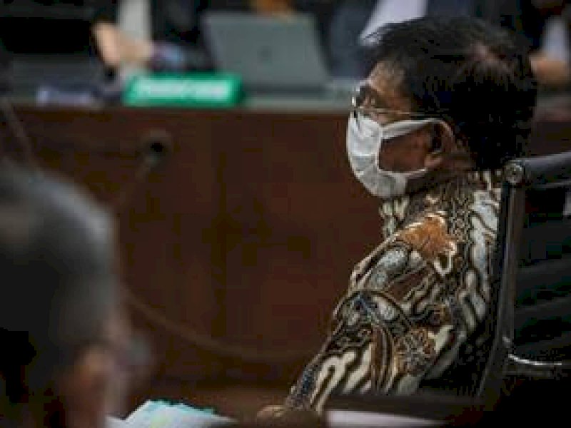 Johnny G Plate menjalani sidang di Pengadilan Tipikor. 