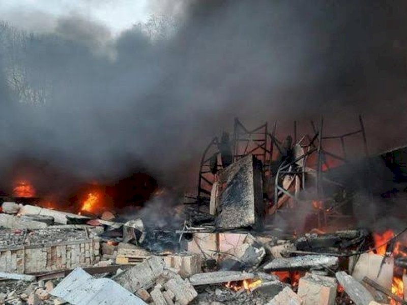 Gempuran Rusia di Ukraina. (int) 