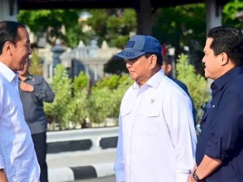 Prabowo Subianto dan Erick Thohir kabarnya direstui Presiden Jokowi. (int) 
