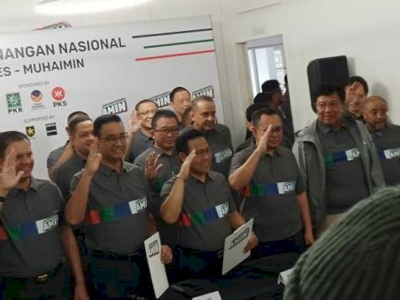 Anies-Cak Imin mengumumkan struktur Timnas. (int) 