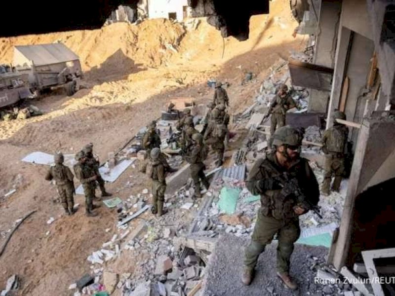 Militer Israel mengepung RS Al Syifa Gaza. (int) 