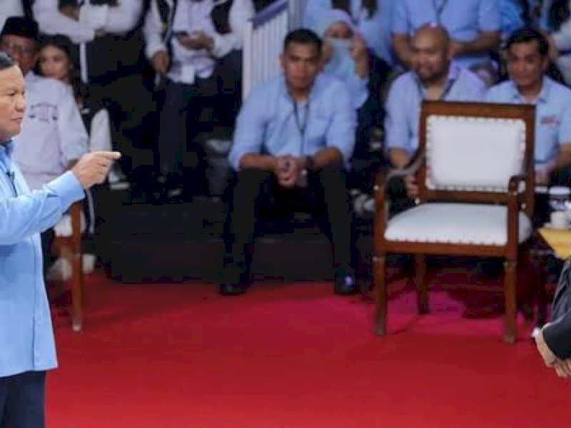 Debat antara Prabowo dan Anies Baswedan. 