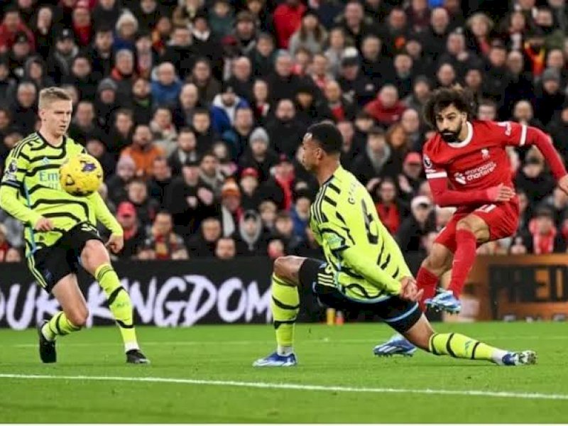 Arsenal saat berhadapan Liverpool akhir pekan lalu. (int) 