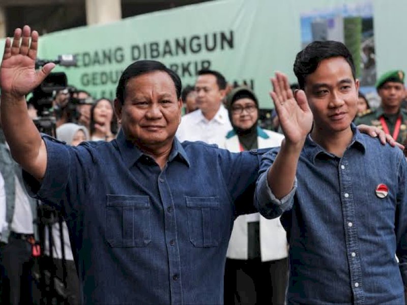 Prabowo Subianto dan Gibran Rakabuming. (int) 
