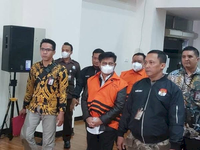 Syahrul Yasin Limpo saat diamankan KPK. 