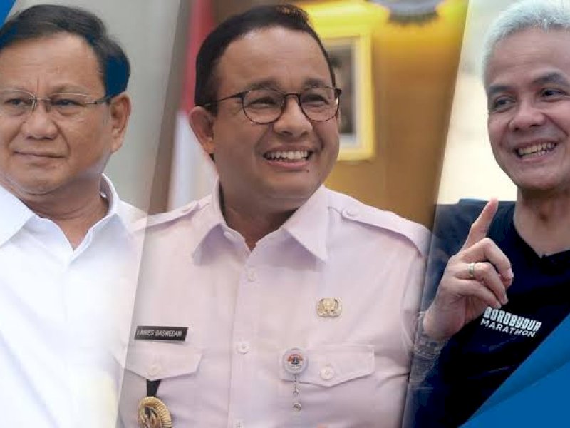 Simulasi Head to Head: Prabowo Menang Telak Lawan Ganjar Atau Anies
