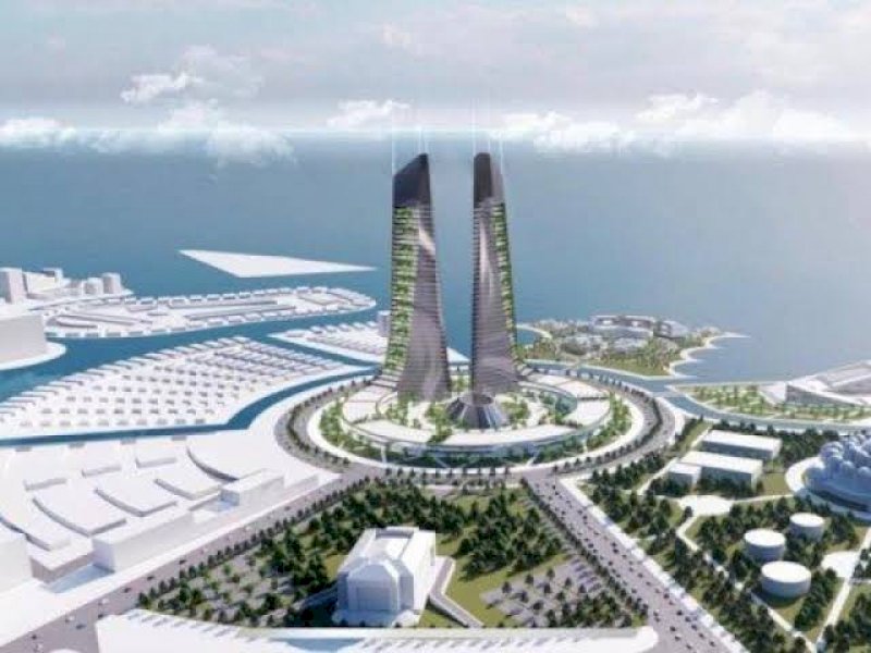 Gambar Desain Twin Tower Makassar. (INT). 