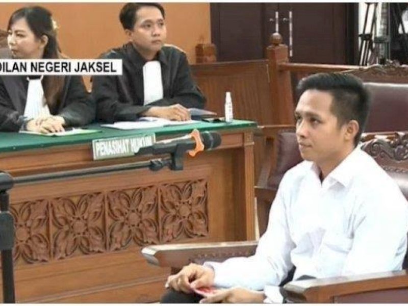 Bharada E menjalani sidang perdana di PN Jakarta Selatan.