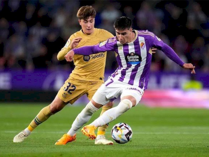 Barcelona tumbang di kandang Real Valladolid. (int) 