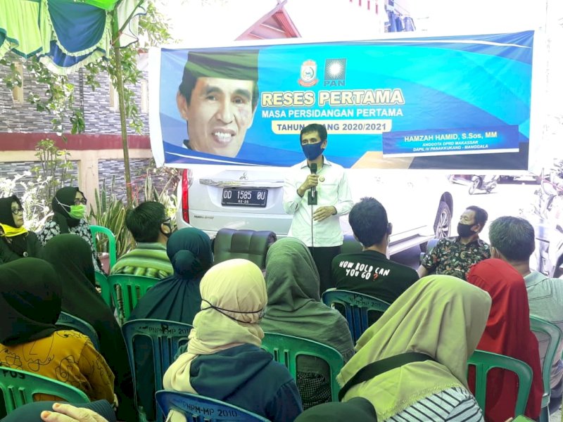 Anggota DPRD Makassar, Hamzah Hamid saat Reses di Karuwisi. 
