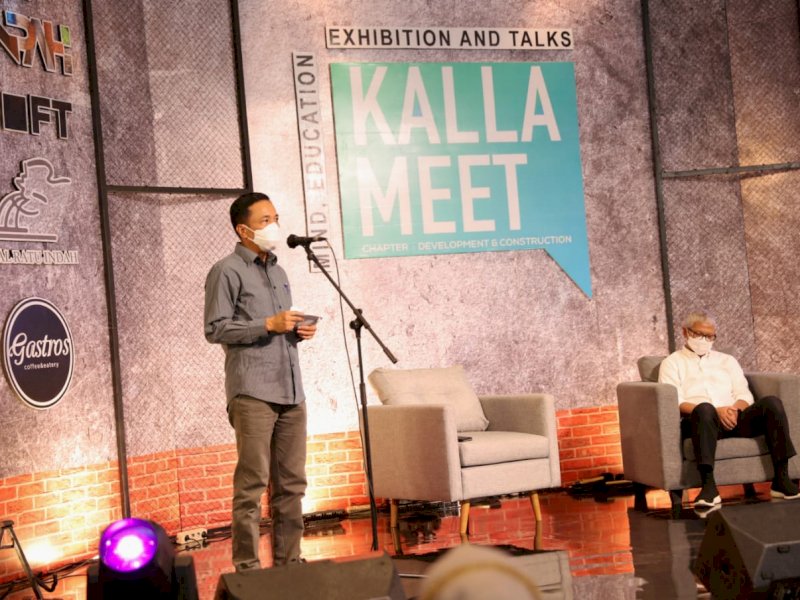PJ Wali Kota Makassar, Rudy Djamaluddin saat menghadiri Kalla Meet. 