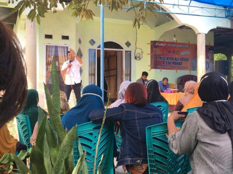 Andi Utta saat kampanye di Bontonyeleng. 