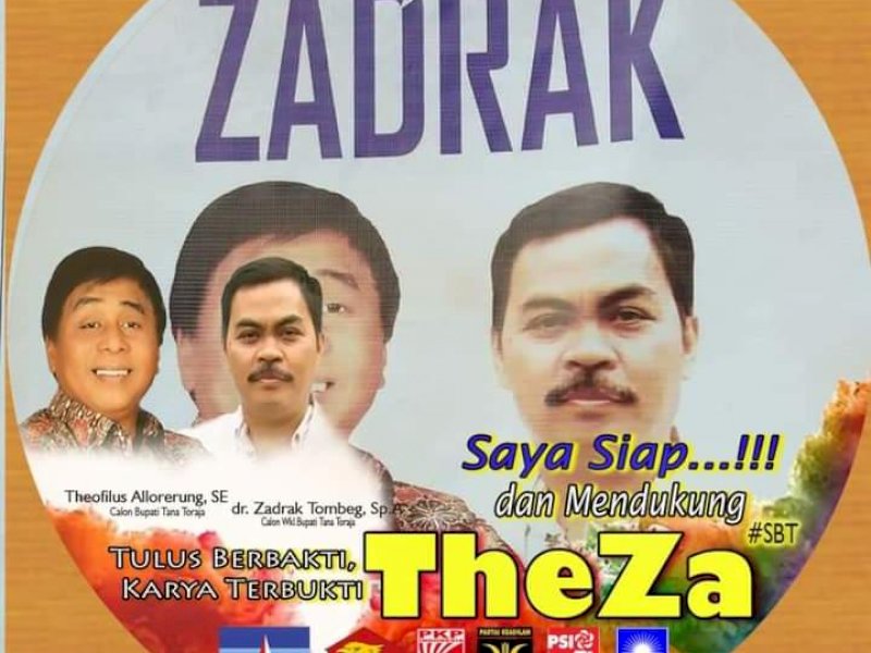 Pasangan Theo-Zadrak yang maju di Pilkada Tator.