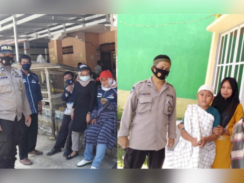 Bhabinkantibmas terjun ke masyarakat memberi pesan pesan keamanan.