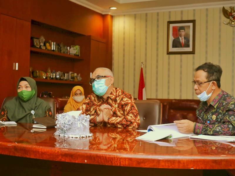 Wabup Bantaeng Sahabuddin saat mengikuti Rakornas TPAKD. 