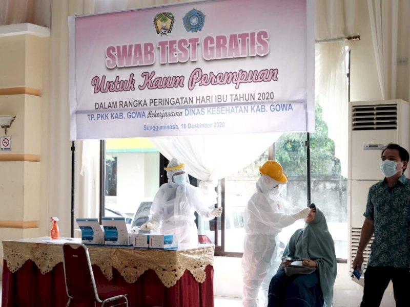Swab Test Gratis TP PKK Gowa. 