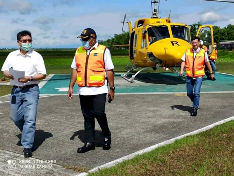 Wamen PUPR John Wempi berkunjung ke Papua, Rabu (16/12/2020).