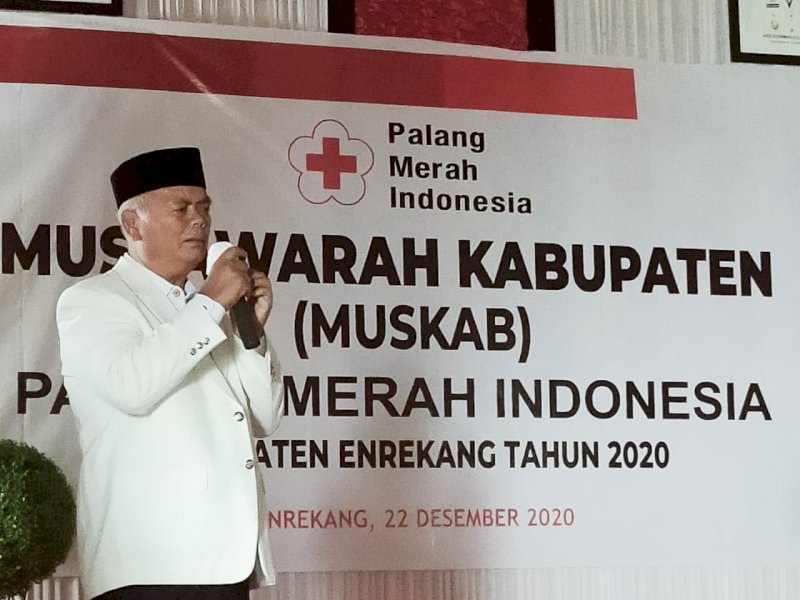 Ketua PMI Enrekang Muslimin Bando. 