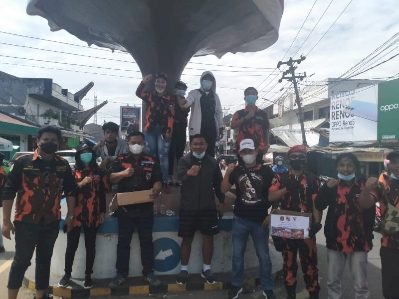 Aksi peduli Sapma PP Toraja untuk korban gempa Sulbar. 