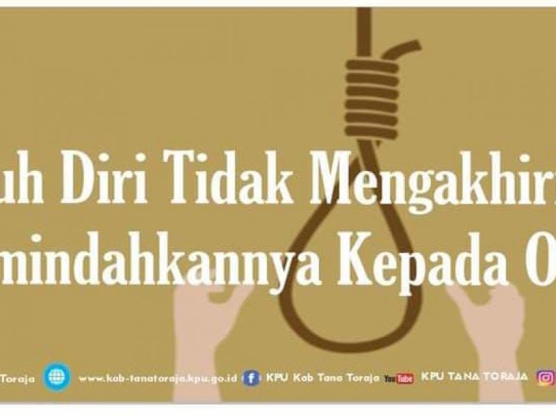 Spanduk bertuliskan pesan menyentuh disebar KPU Tator di beberapa titik.