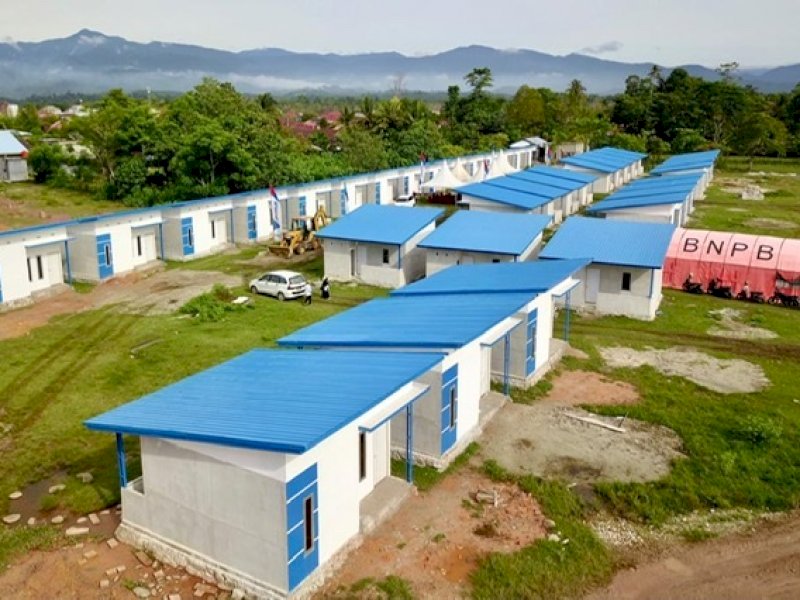 Hunian tetap korban bencana di Lutra. 