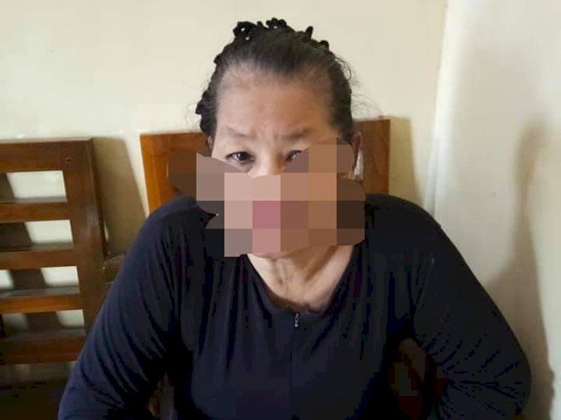 HS saat diamankan di Mapolsek Pammana. 